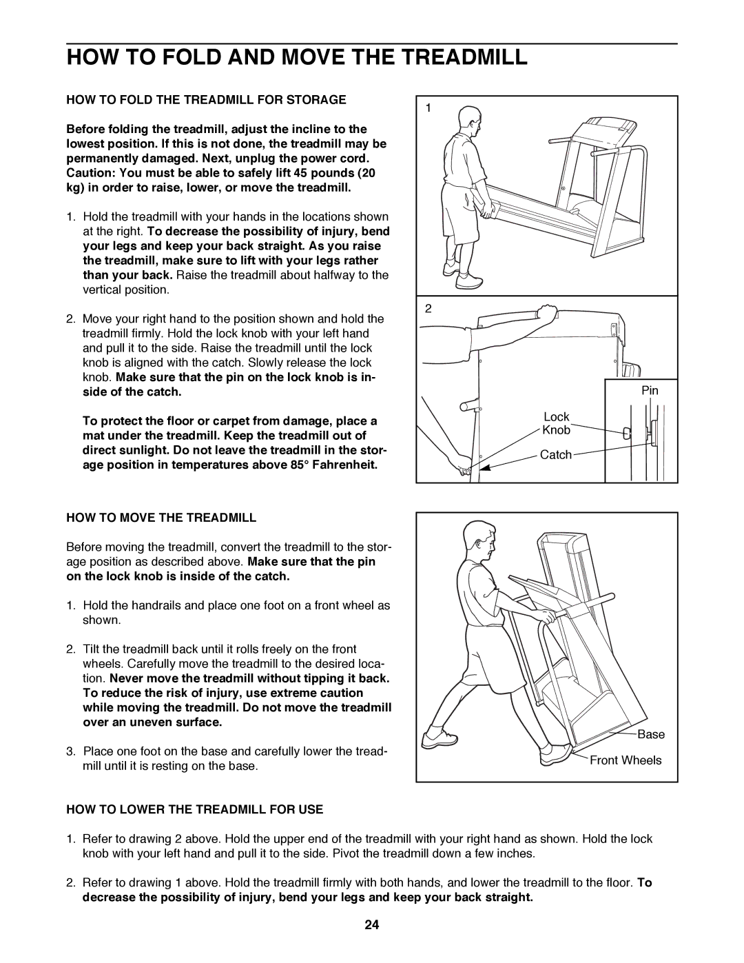 Image IMTL15991 HOW to Fold and Move the Treadmill, HOW to Fold the Treadmill for Storage, HOW to Move the Treadmill 