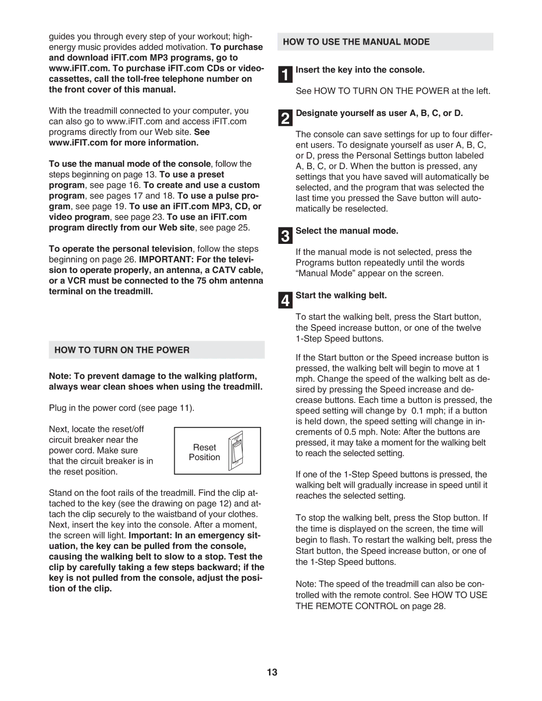 Image IMTL19905 user manual HOW to Turn on the Power, HOW to USE the Manual Mode 