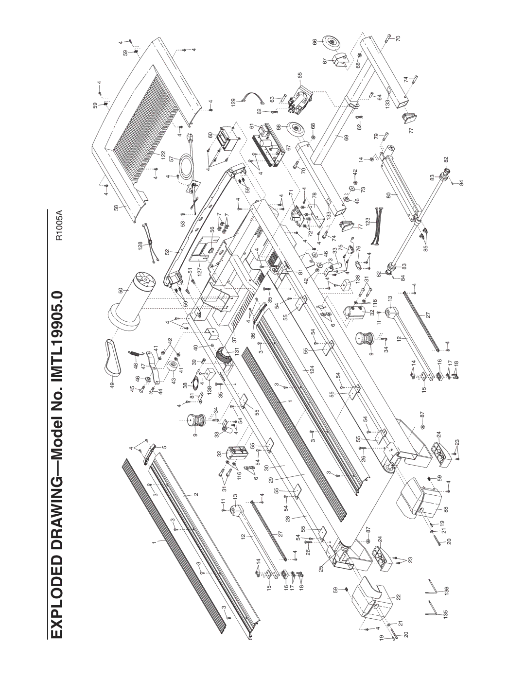 Image user manual Exploded DRAWING-Model No. IMTL19905.0 