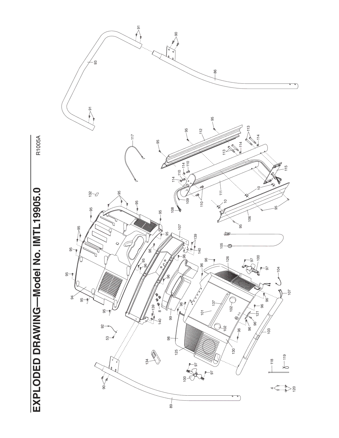 Image user manual Exploded DRAWING-Model No. IMTL19905.0 