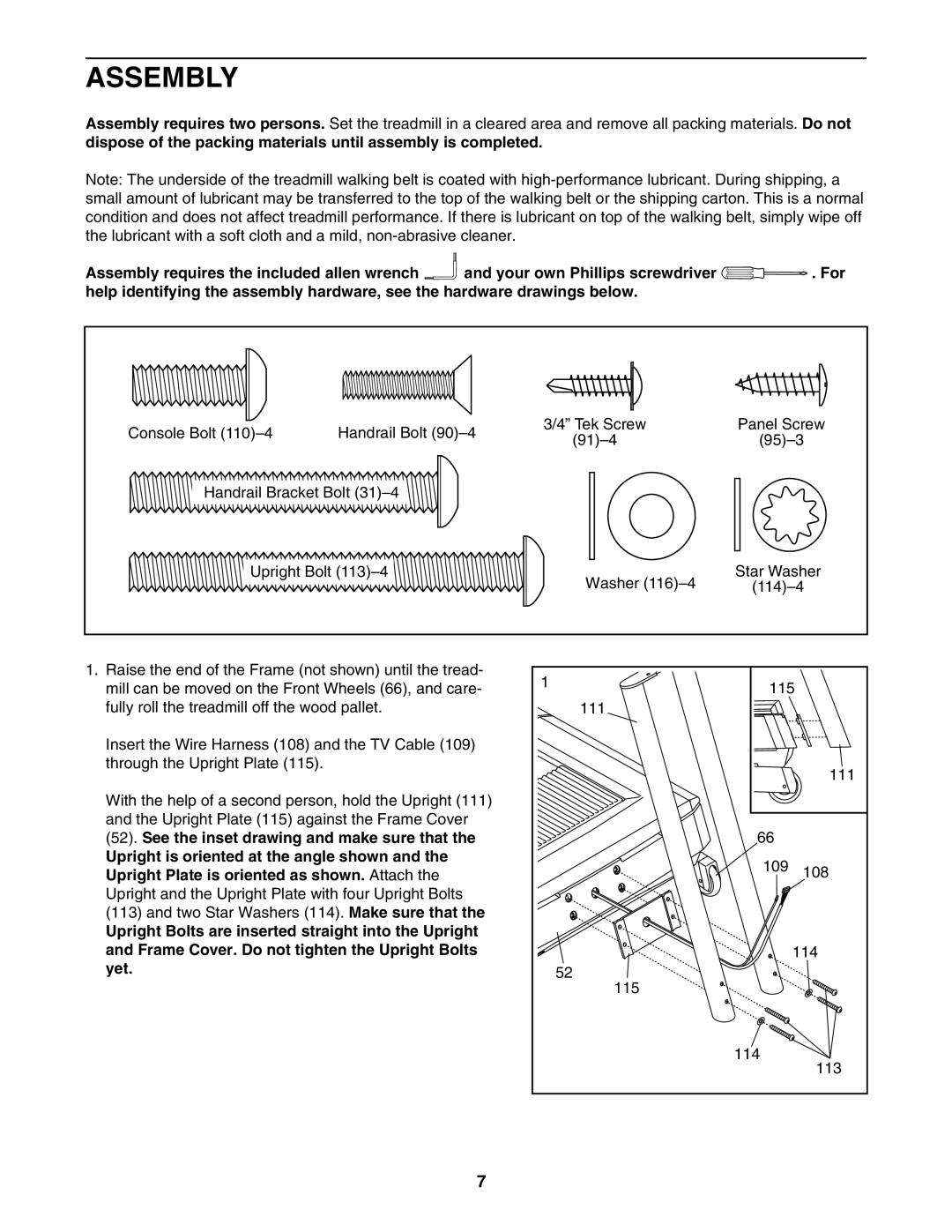 Image IMTL19905 user manual Assembly 