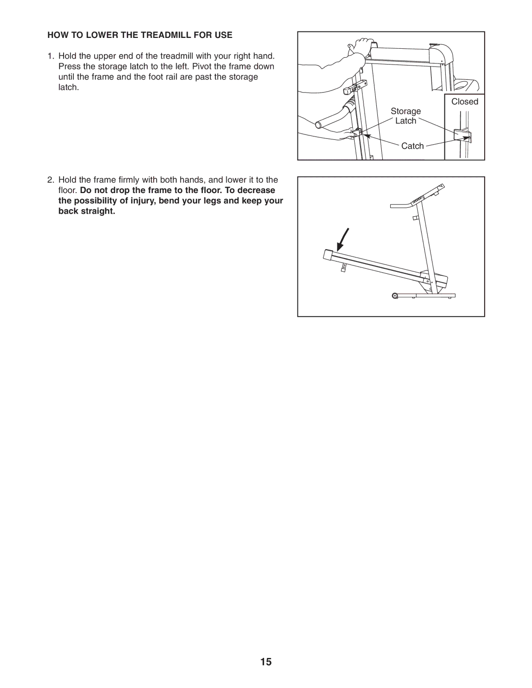 Image IMTL22506.0 user manual HOW to Lower the Treadmill for USE 