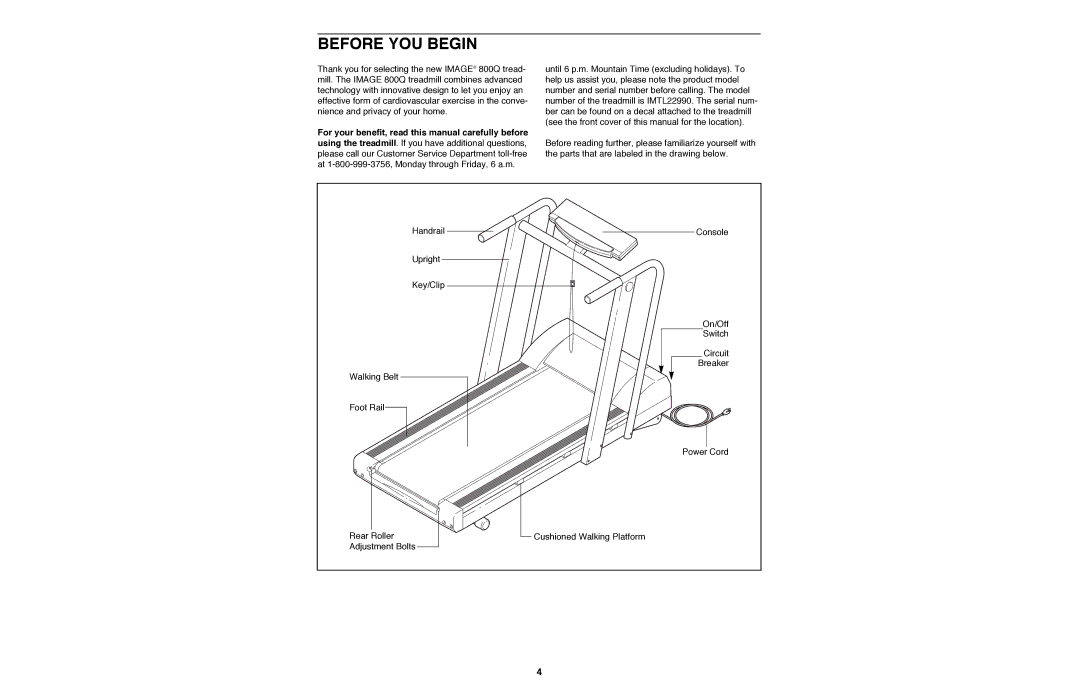 Image IMTL22990 user manual Before YOU Begin 