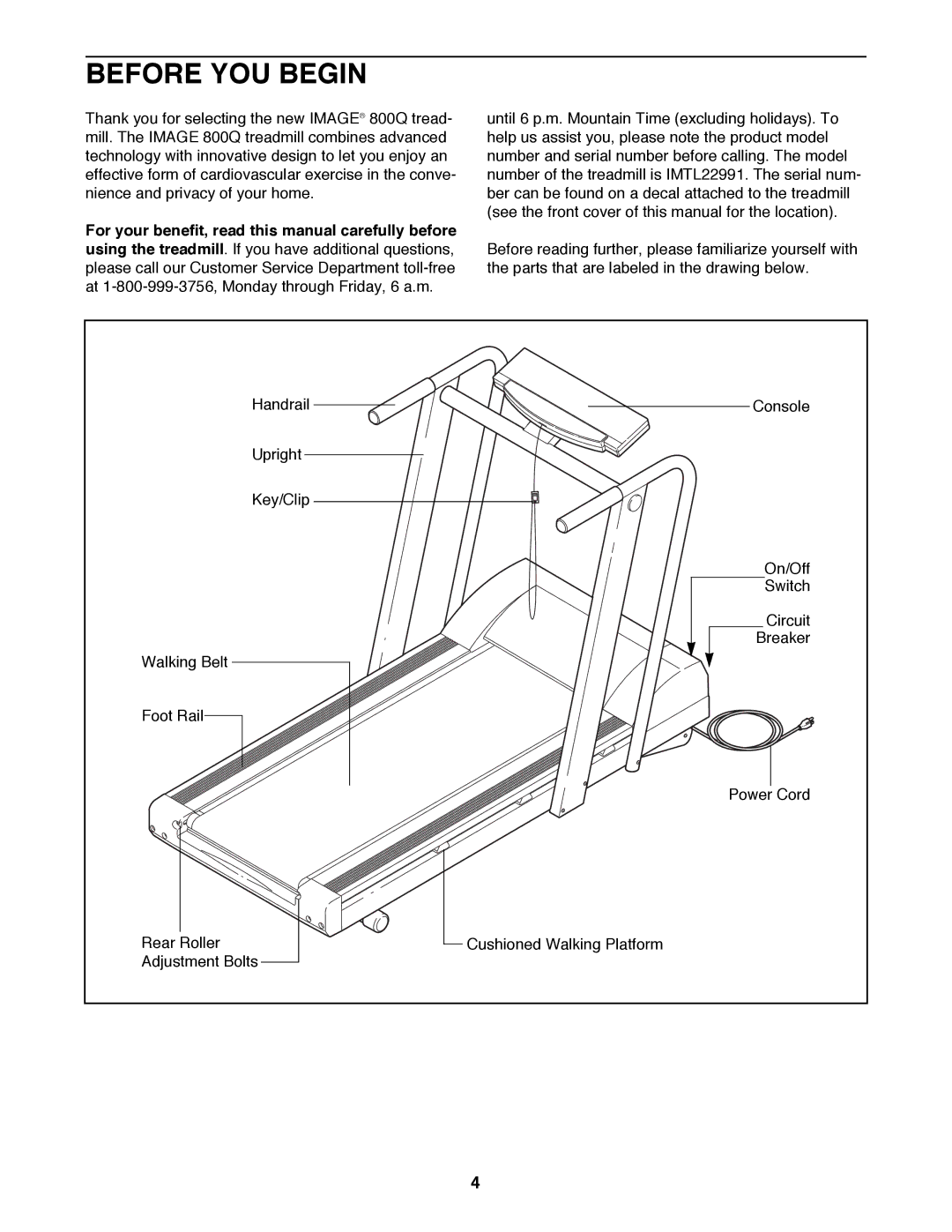 Image IMTL22991 user manual Before YOU Begin 