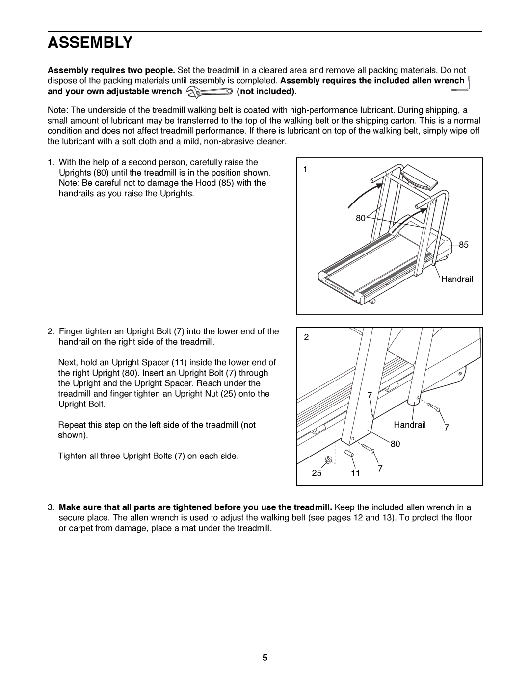 Image IMTL22991 user manual Assembly, Your own adjustable wrench not included 