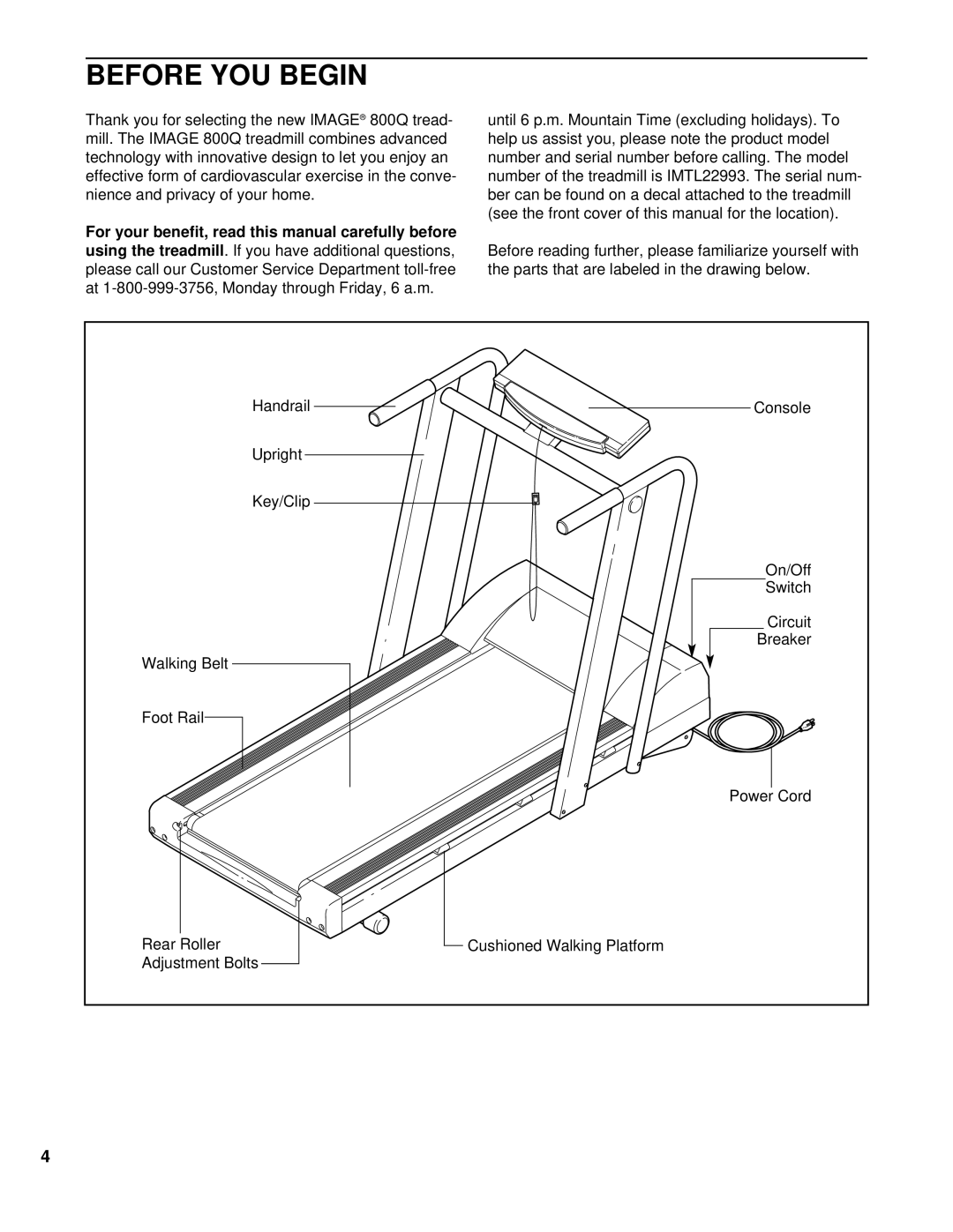 Image IMTL22993 user manual Before YOU Begin 