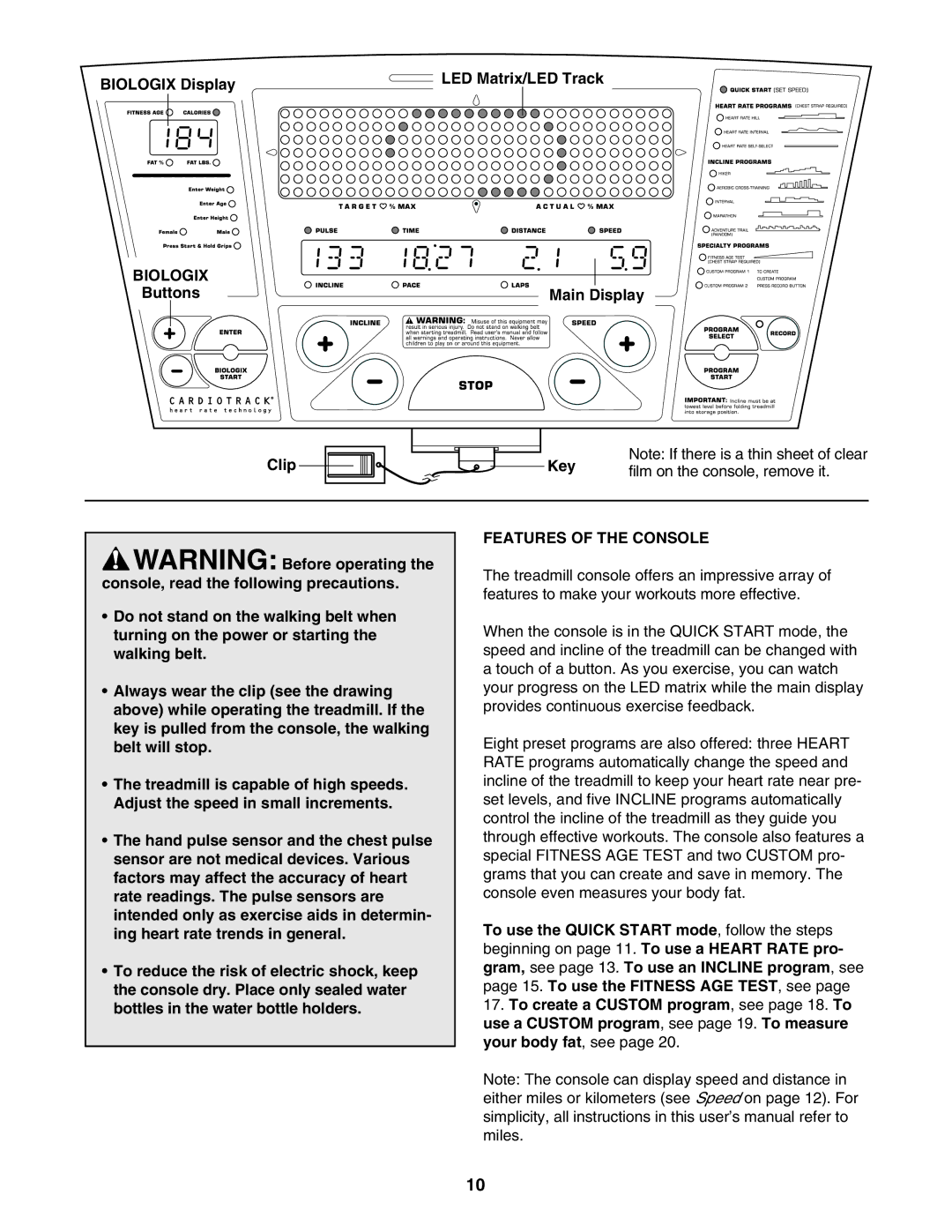 Image IMTL24490 user manual Features of the Console 