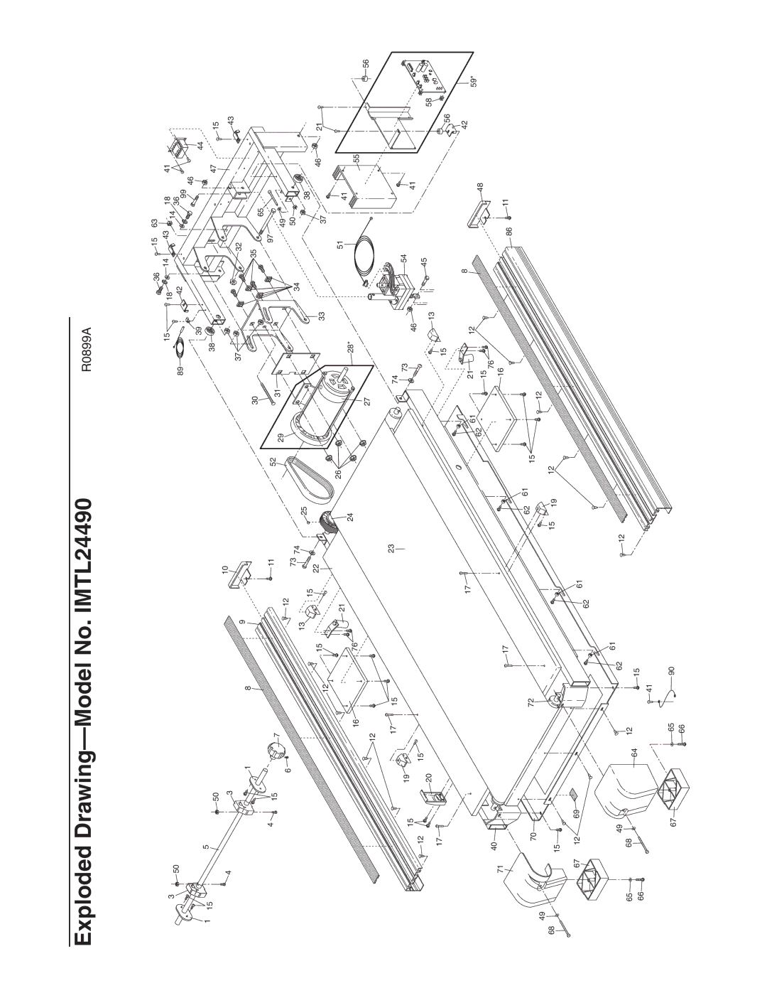 Image user manual Exploded Drawing-Model No. IMTL24490 