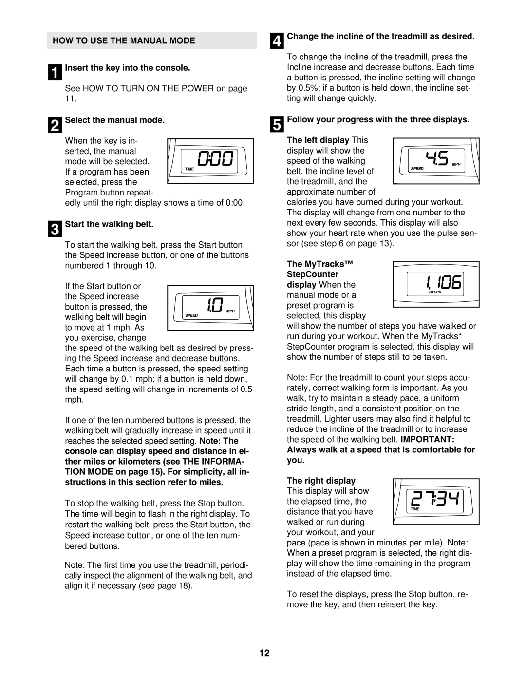 Image IMTL39105.0 user manual HOW to USE the Manual Mode, Insert the key into the console, Select the manual mode 