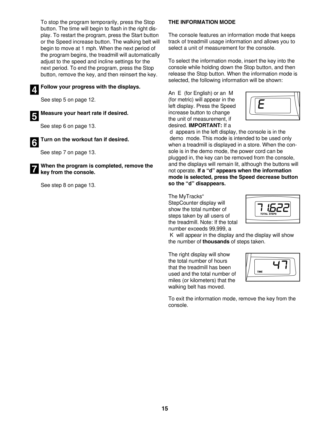 Image IMTL39105.0 user manual Information Mode 