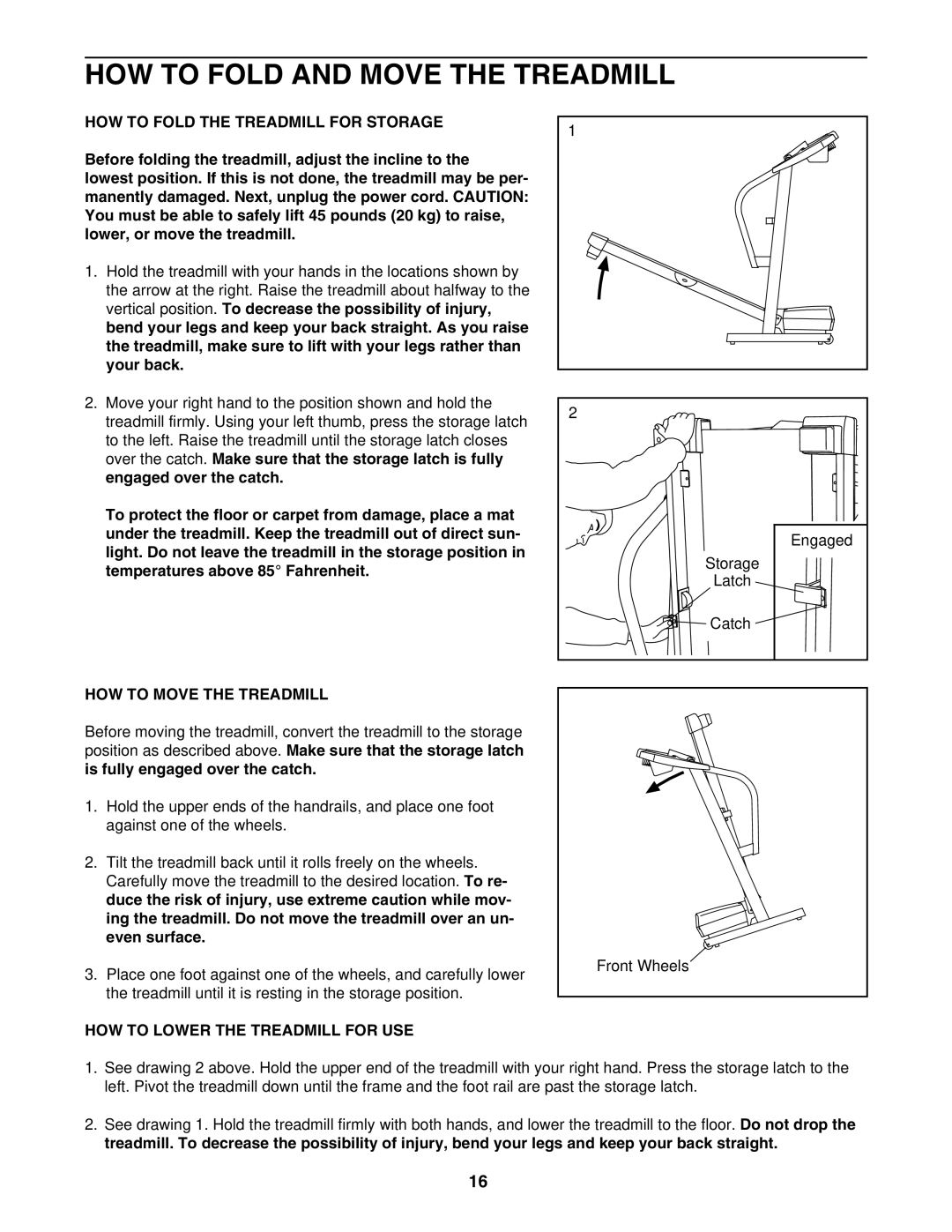 Image IMTL39105.0 HOW to Fold and Move the Treadmill, HOW to Fold the Treadmill for Storage, HOW to Move the Treadmill 