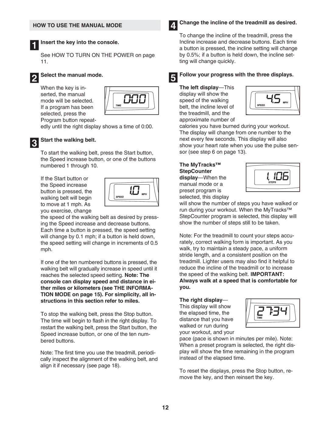 Image IMTL39105.1 user manual HOW to USE the Manual Mode, Insert the key into the console, Select the manual mode 