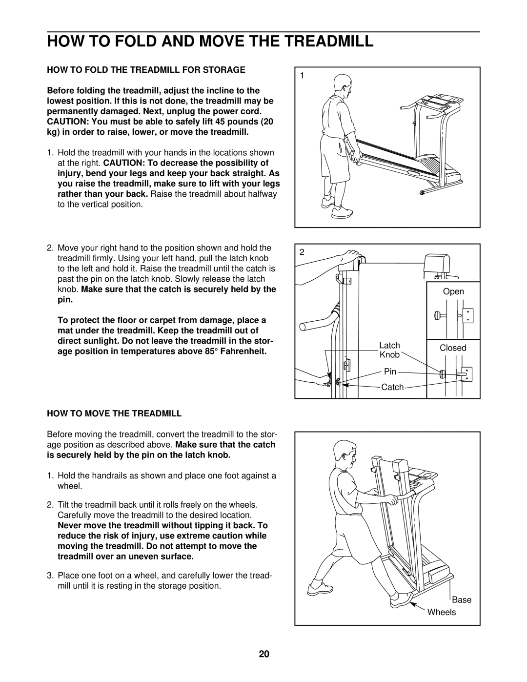 Image IMTL39520 HOW to Fold and Move the Treadmill, HOW to Fold the Treadmill for Storage, HOW to Move the Treadmill 