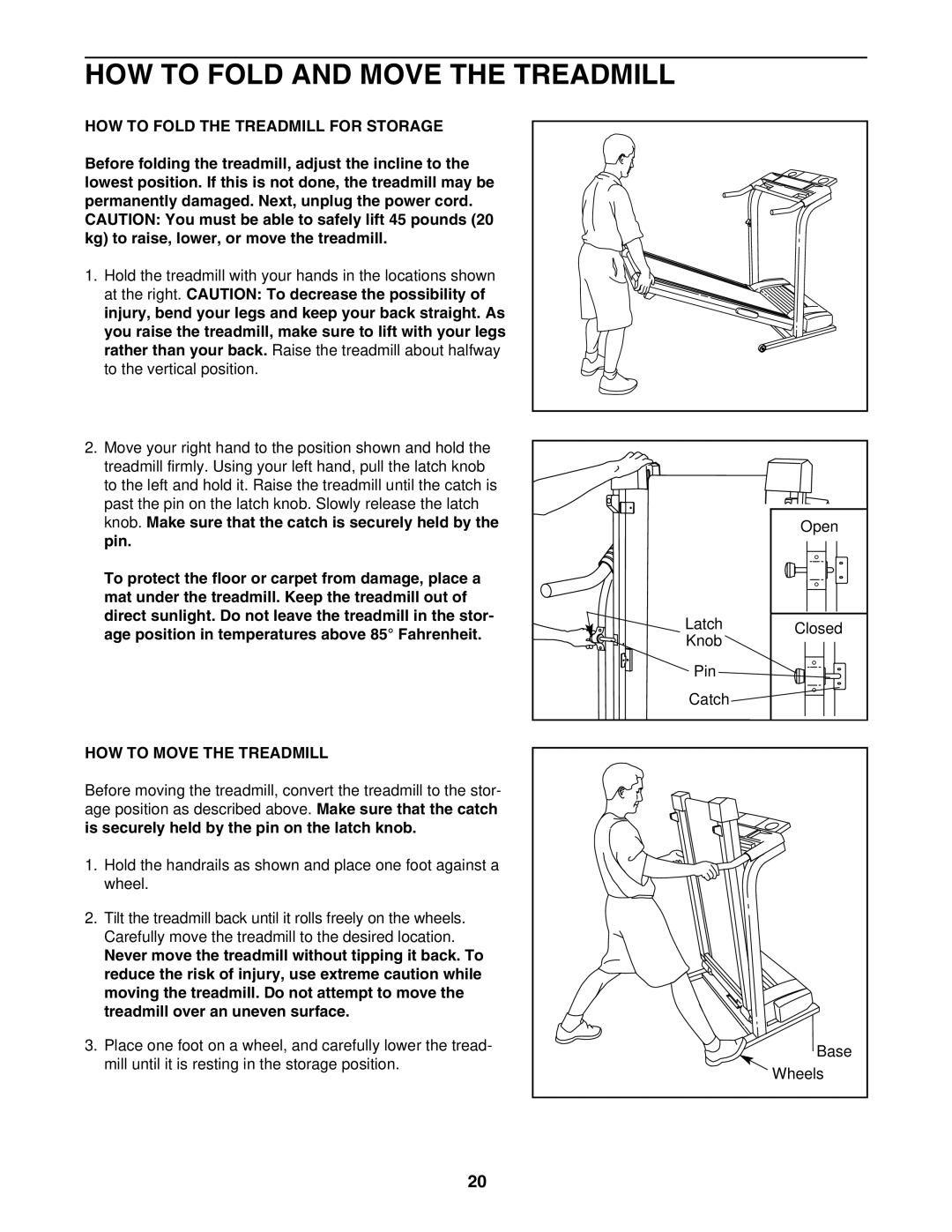 Image IMTL39526 HOW to Fold and Move the Treadmill, HOW to Fold the Treadmill for Storage, HOW to Move the Treadmill 