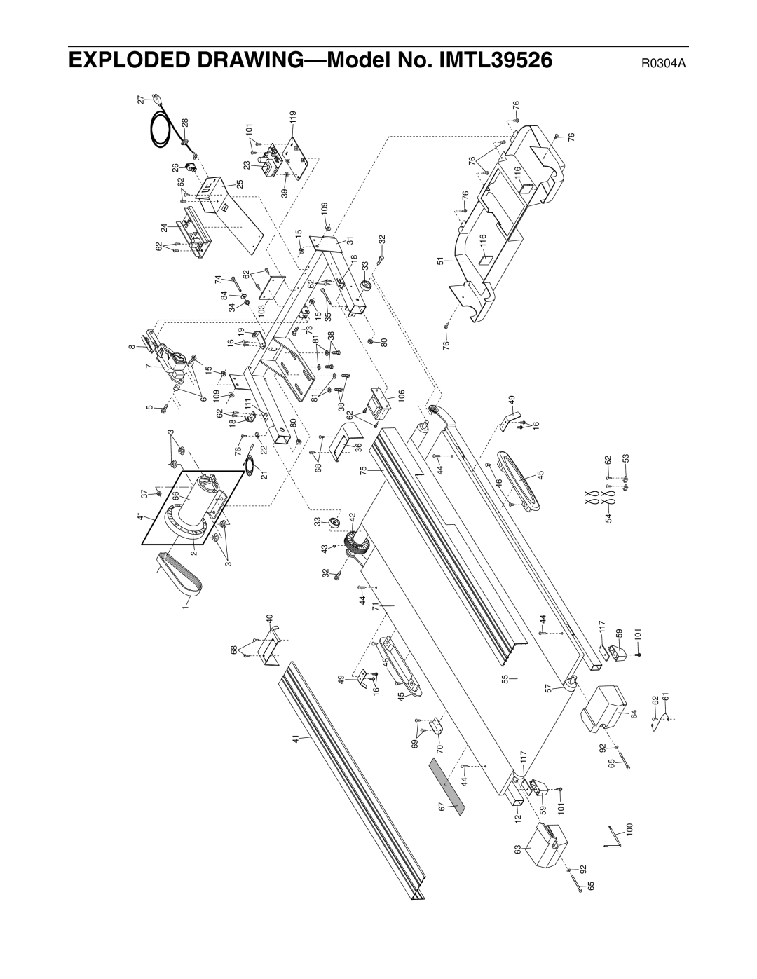 Image IMTL39526 user manual Exploded DRAWING-Model No 