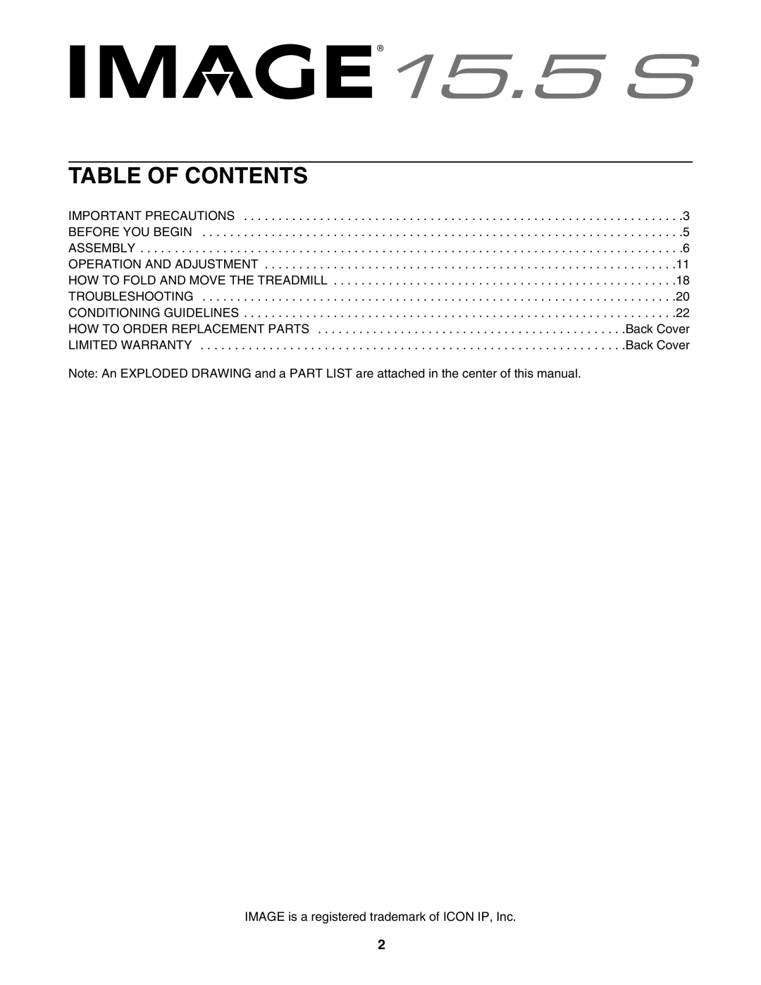 Image IMTL39606.0 user manual Table of Contents 