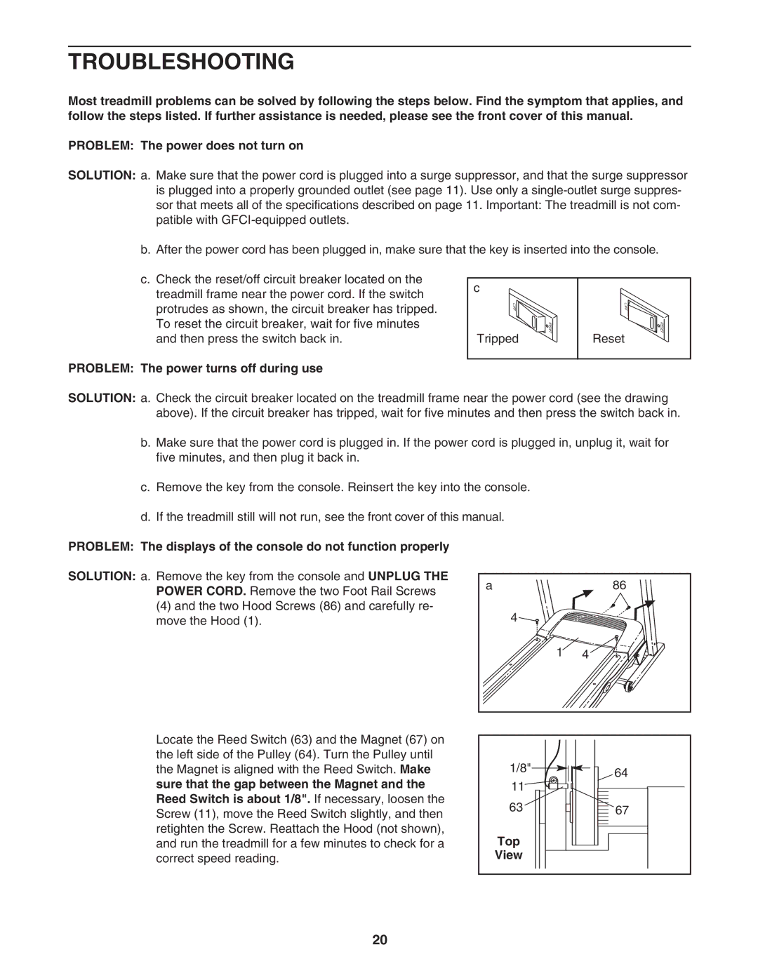 Image IMTL39606.0 user manual Troubleshooting, Problem The power turns off during use, Top 