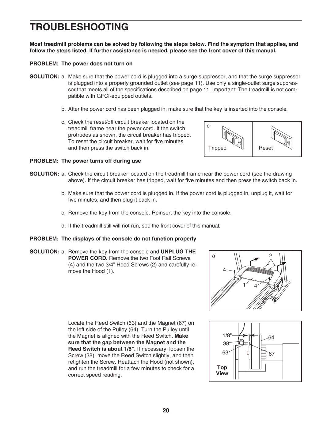 Image IMTL39606.2 user manual Troubleshooting, Problem The power turns off during use, Top 