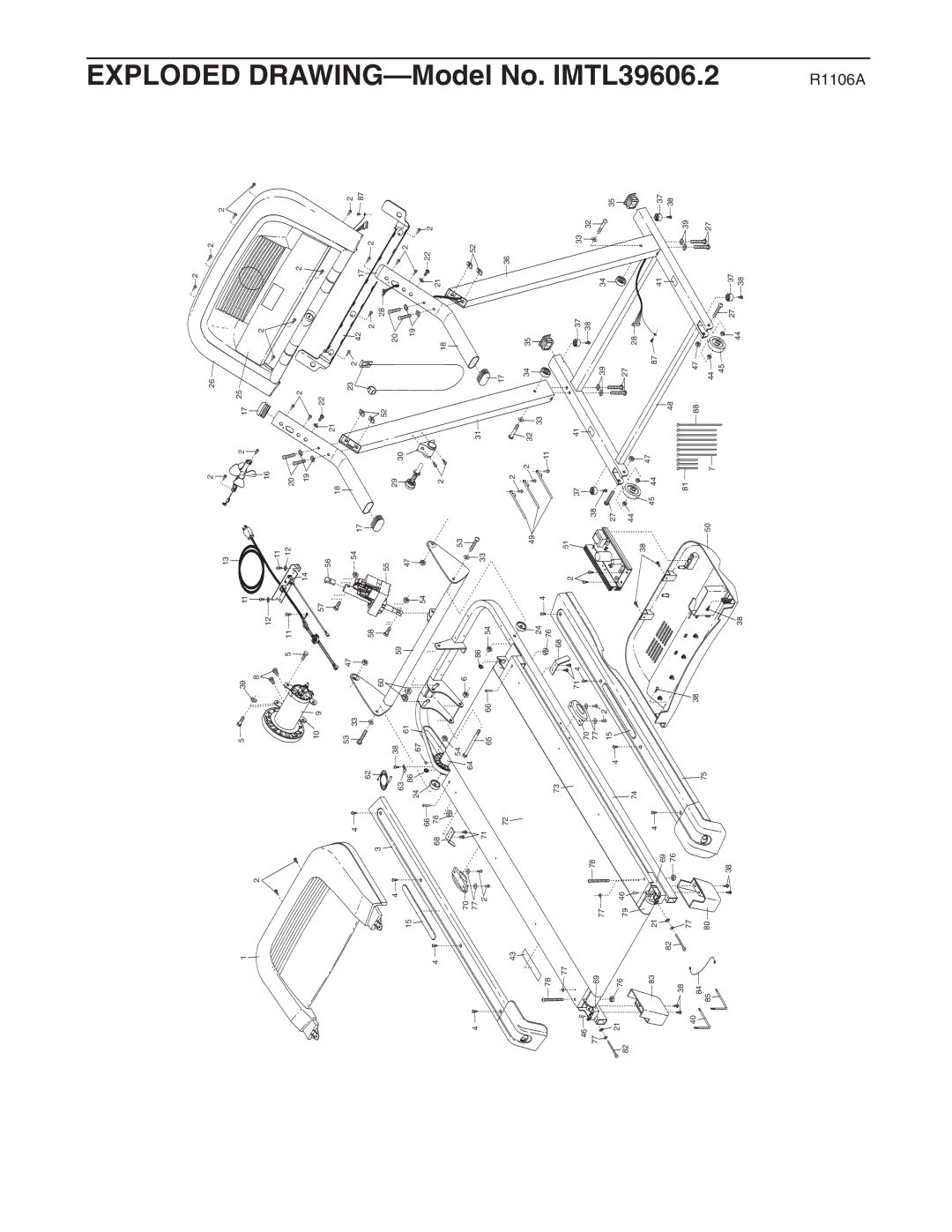 Image user manual Exploded DRAWING-Model No. IMTL39606.2 