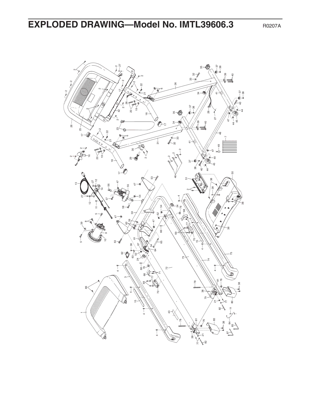 Image user manual Exploded DRAWING-Model No. IMTL39606.3 