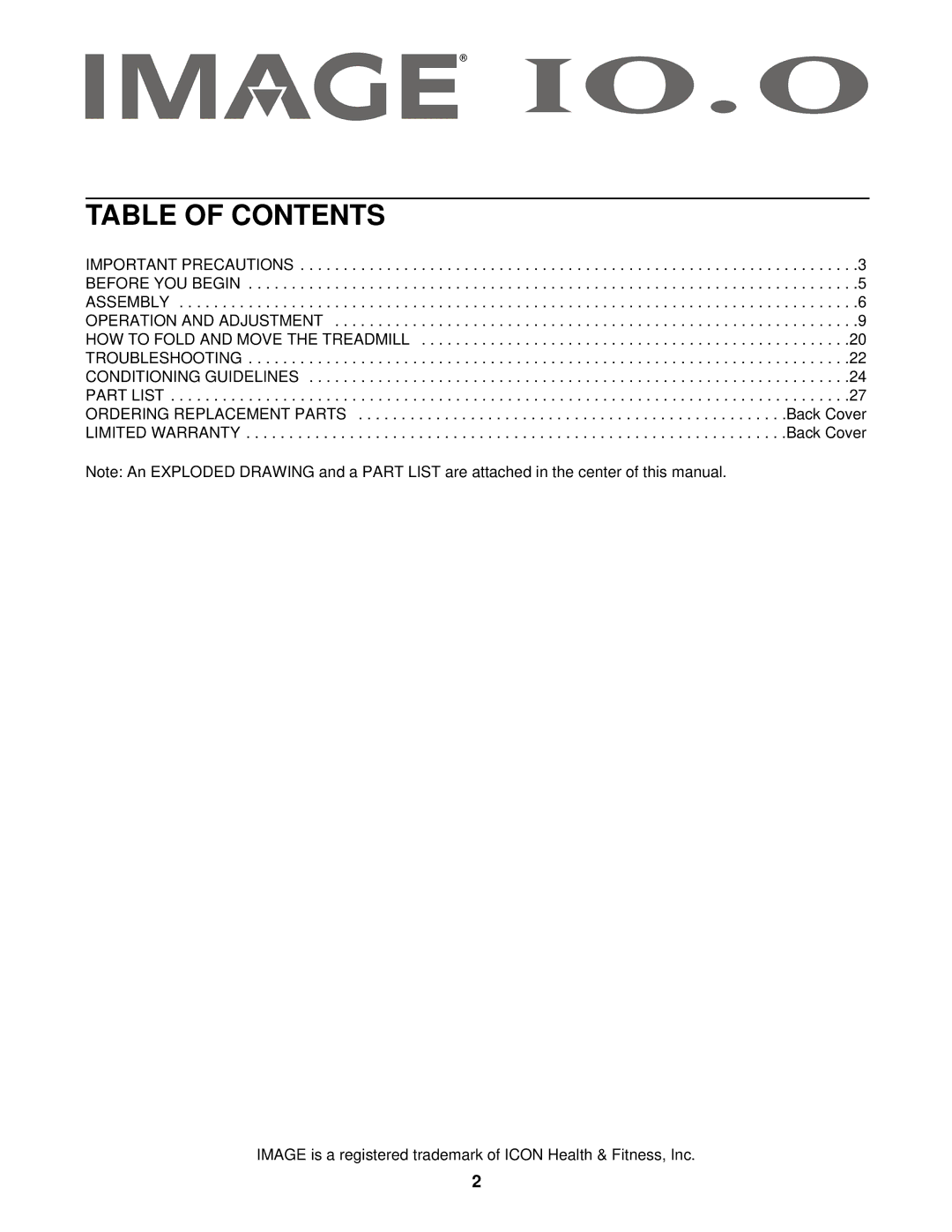 Image IMTL39620 user manual Table of Contents 