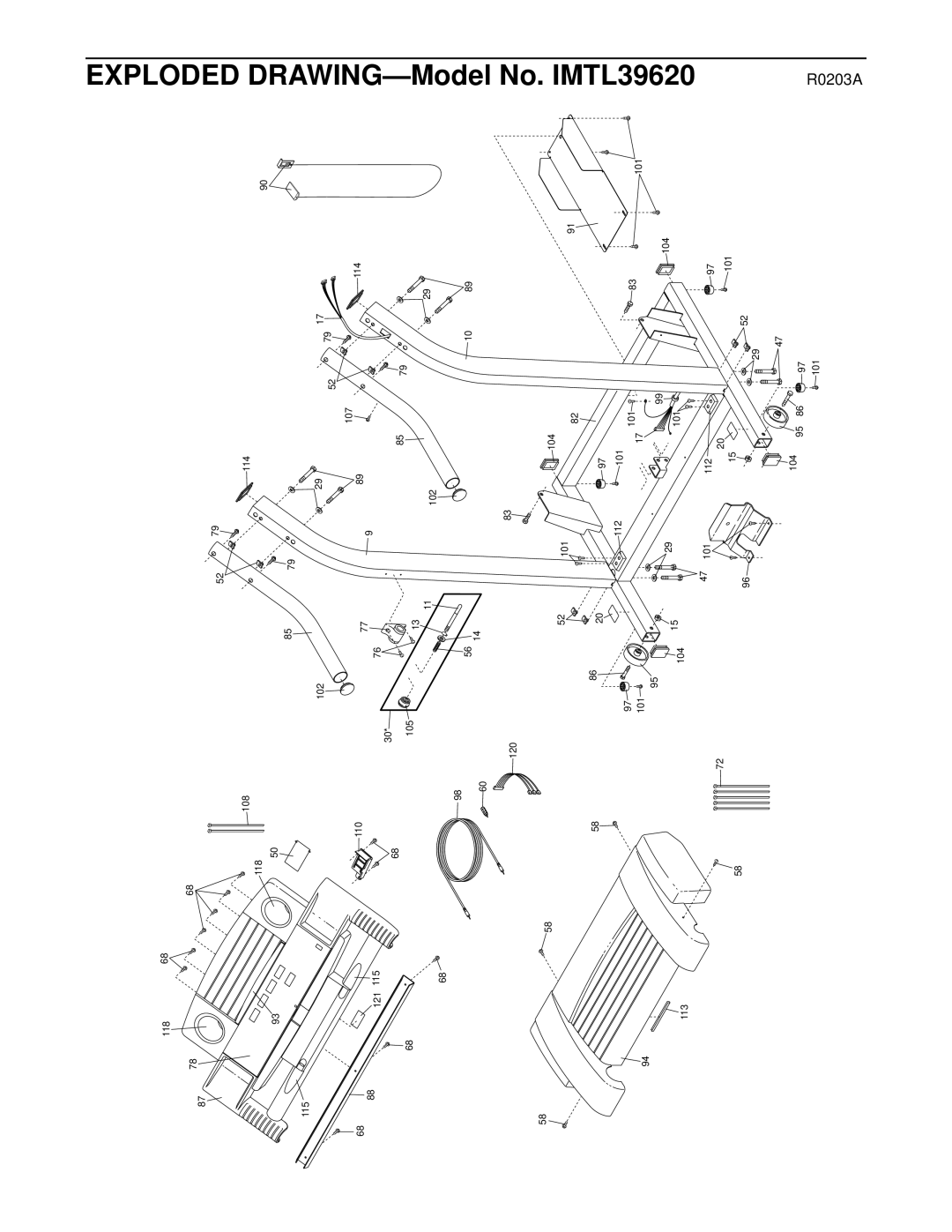 Image IMTL39620 user manual Exploded DRAWING-Model No 