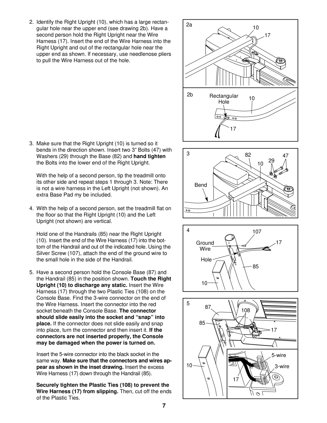 Image IMTL39620 user manual Rectangular Hole Bend 107 Ground Wire 108 