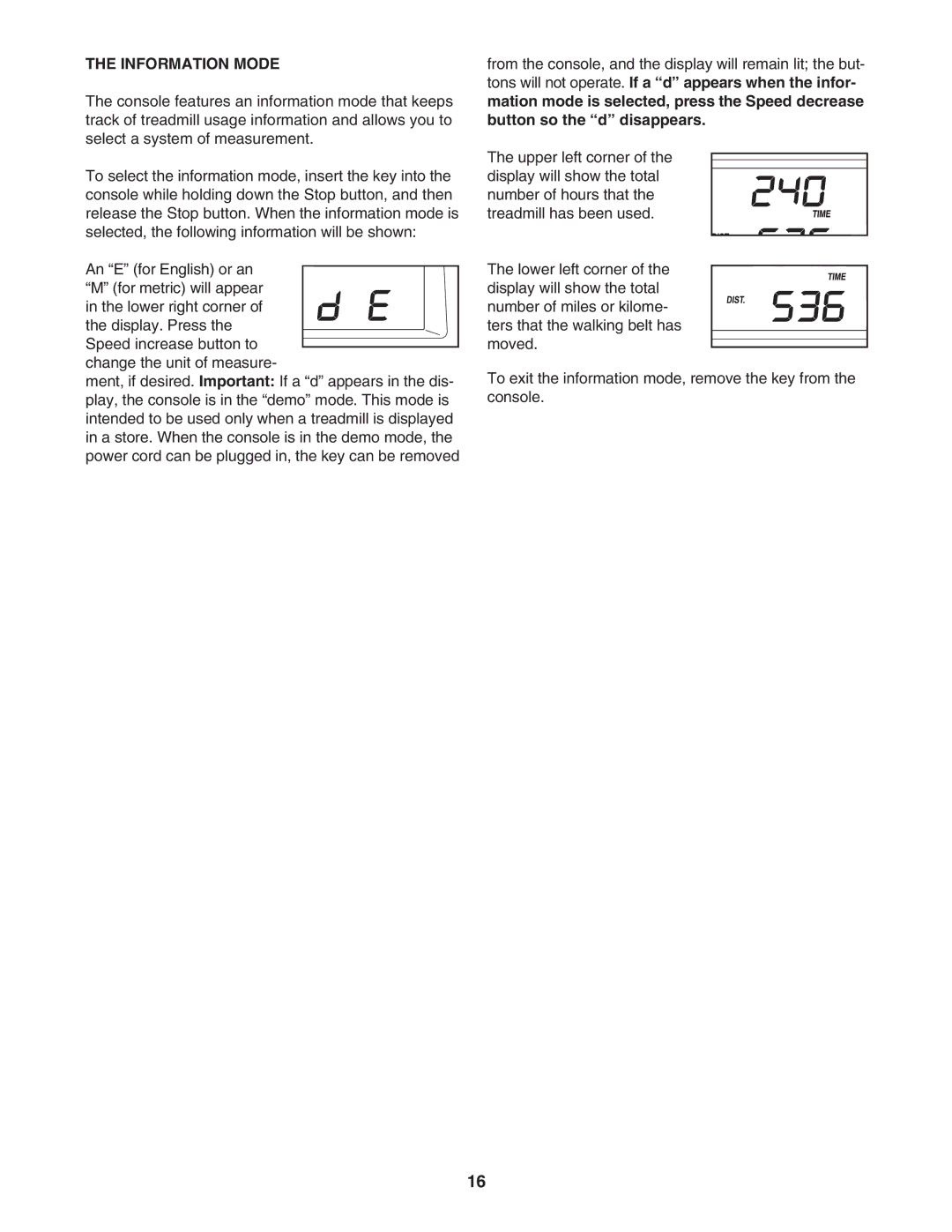 Image IMTL39906.0 user manual Information Mode 