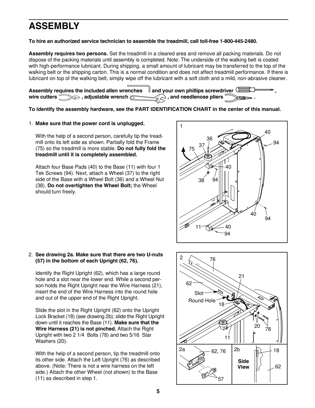 Image IMTL41205.0 user manual Assembly, Side View 