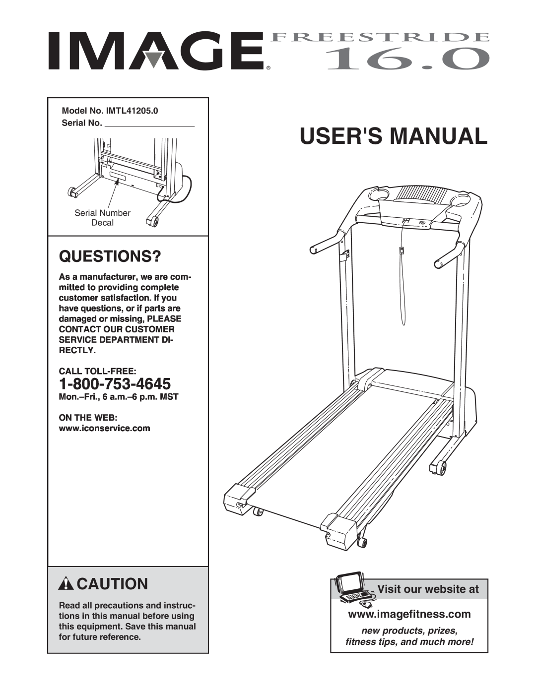 Image IMTL41205.0 user manual Questions?, Users Manual, Visit our website at 