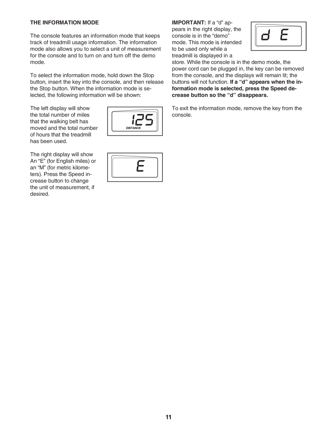Image IMTL41205.0 user manual The Information Mode 