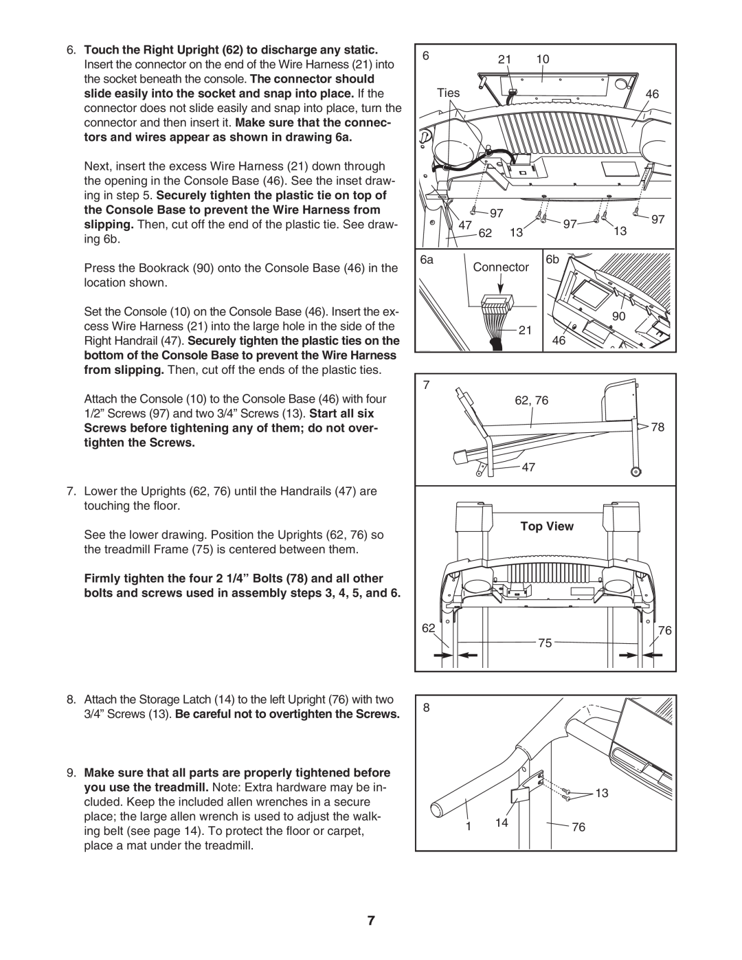 Image IMTL41205.0 user manual Screws before tightening any of them do not over- tighten the Screws 