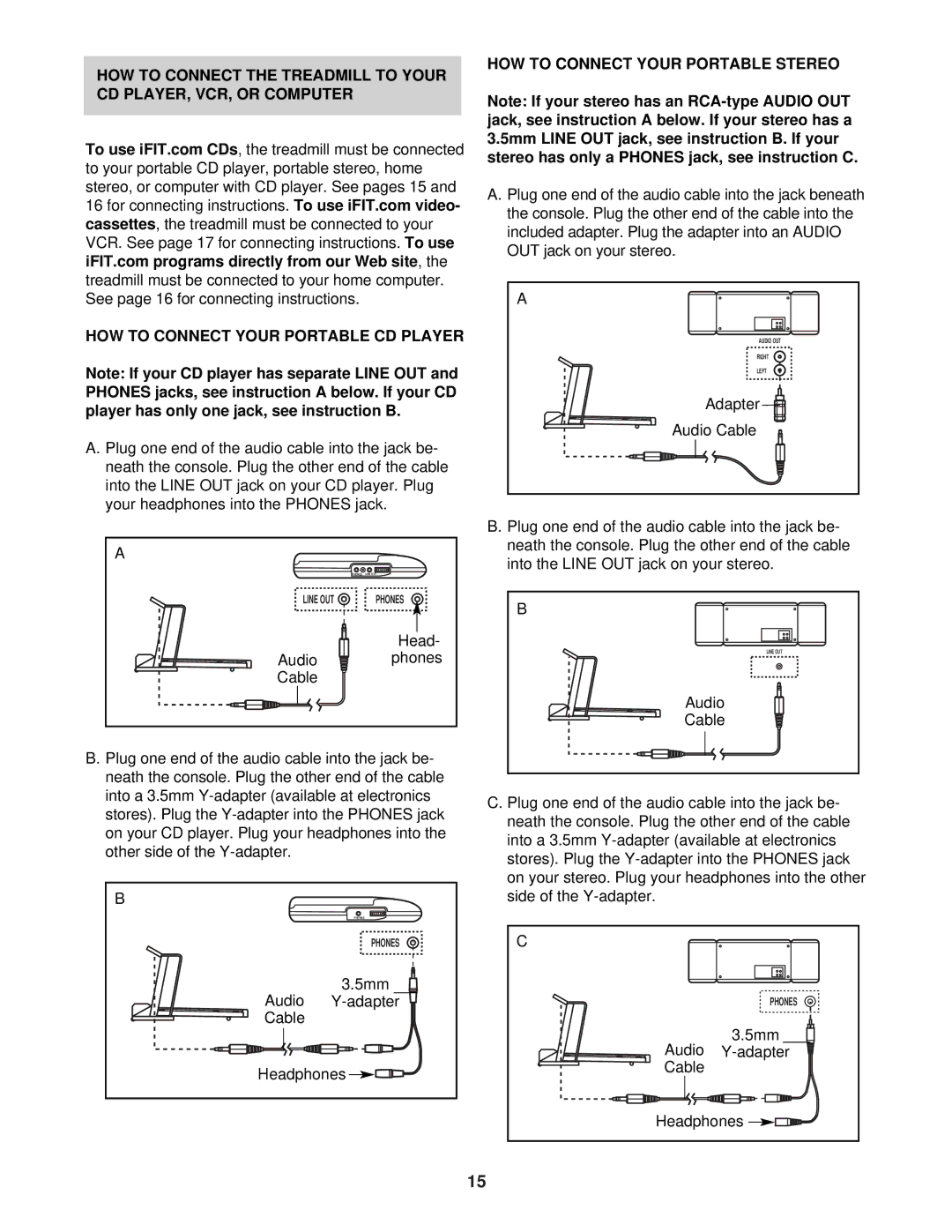 Image IMTL41530 user manual Cassettes, HOW to Connect Your Portable CD Player, HOW to Connect Your Portable Stereo 