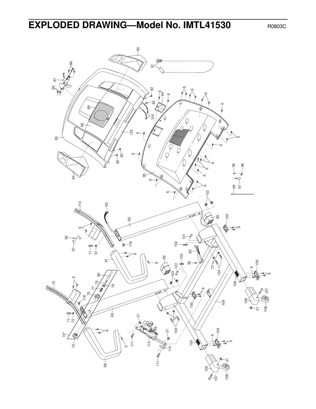 Image user manual Exploded DRAWING-Model No. IMTL41530 