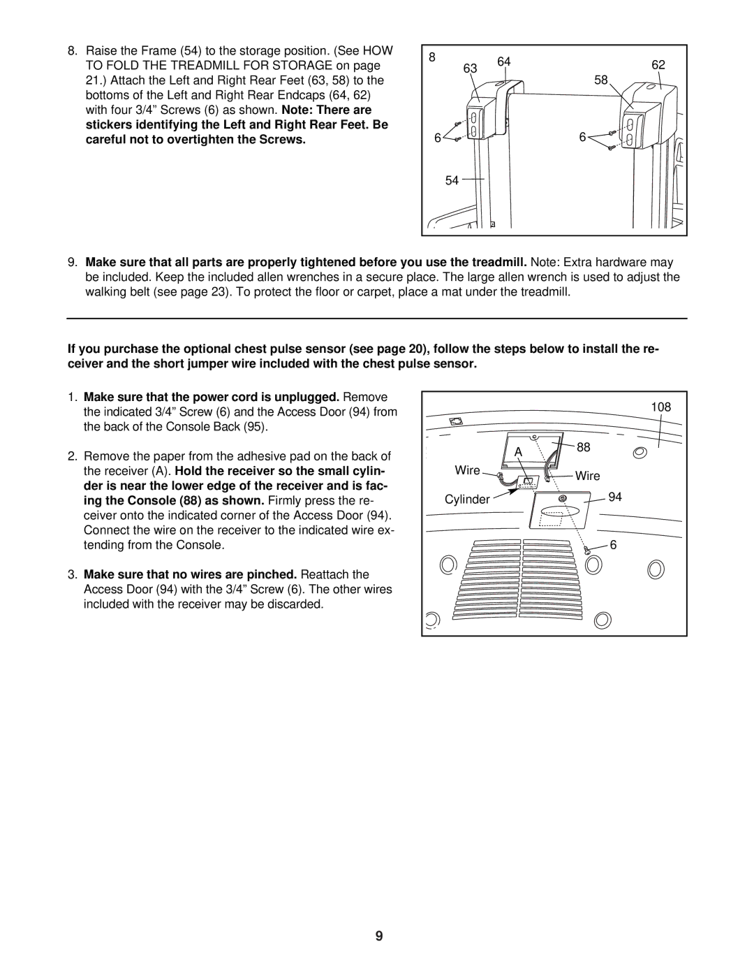 Image IMTL41530 user manual With four 3/4 Screws 6 as shown. Note There are, Hold the receiver so the small cylin, Wire 