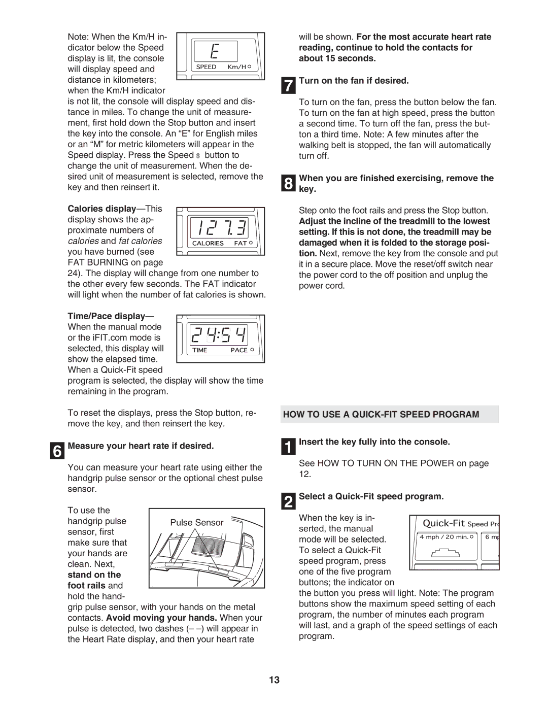 Image IMTL4153.1 user manual Measure your heart rate if desired, Whenkey. you are finished exercising, remove 