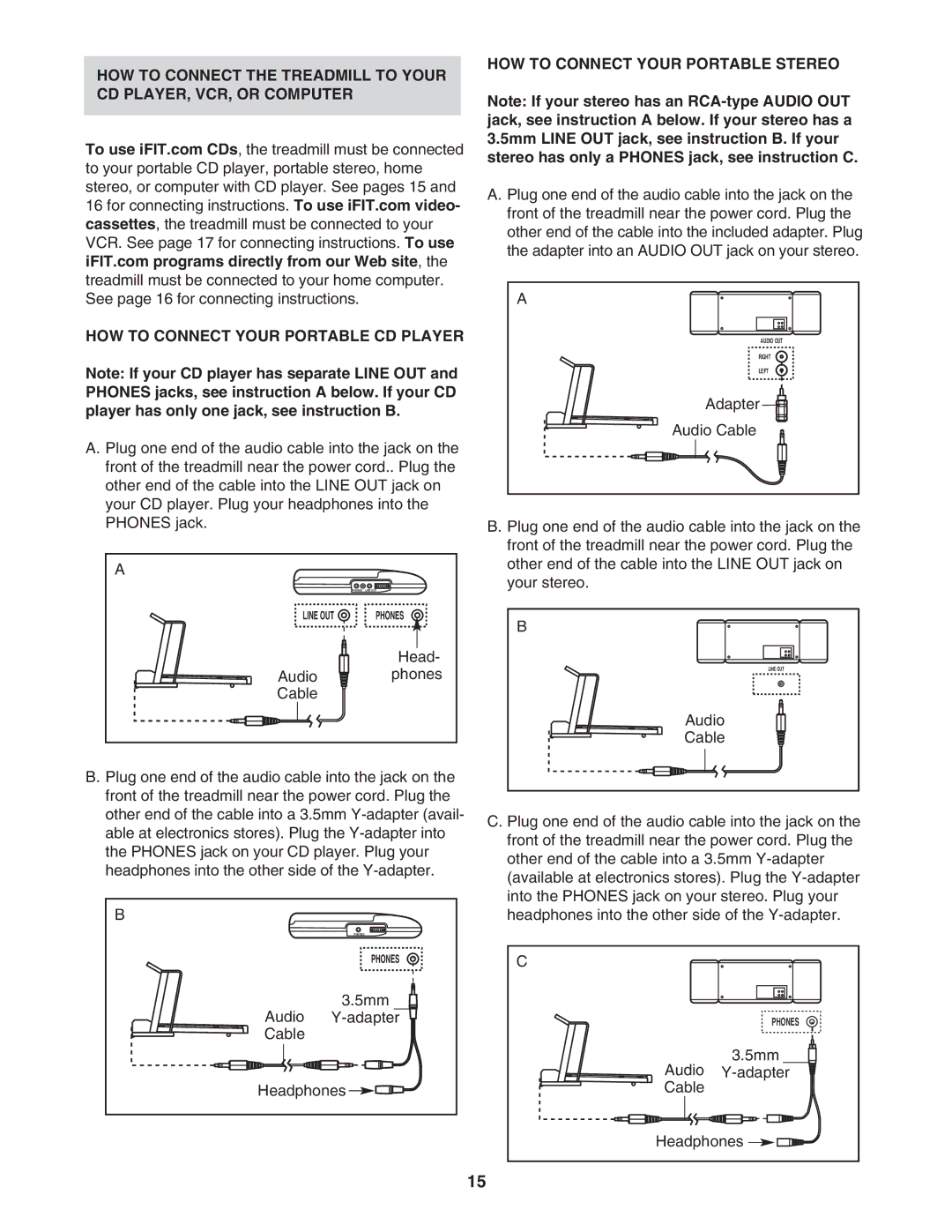 Image IMTL4153.1 user manual HOW to Connect Your Portable Stereo 