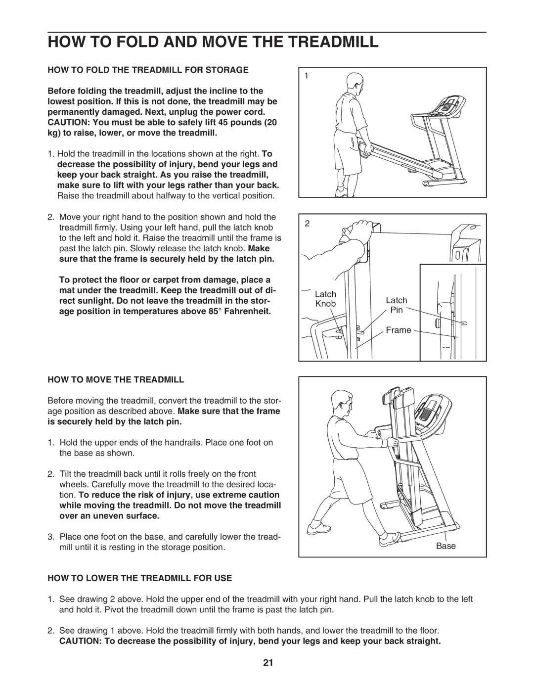 Image IMTL4153.1 HOW to Fold and Move the Treadmill, HOW to Fold the Treadmill for Storage, HOW to Move the Treadmill 