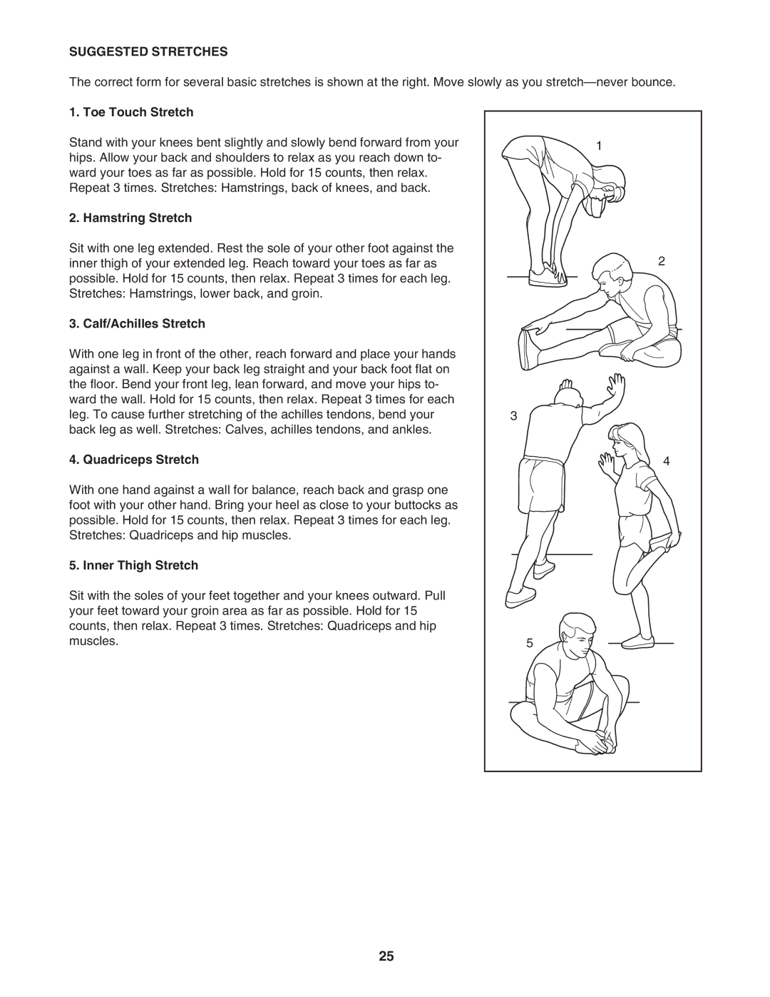 Image IMTL4153.1 user manual Suggested Stretches 