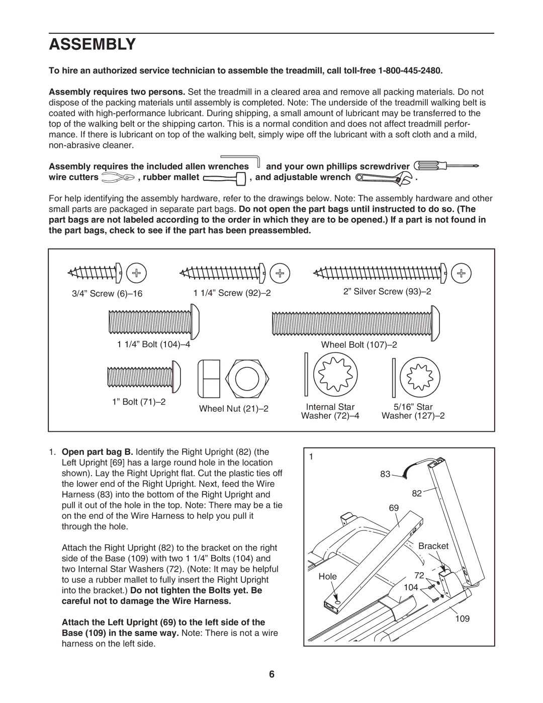 Image IMTL4153.1 user manual Assembly, Base 109 in the same way. Note There is not a wire 