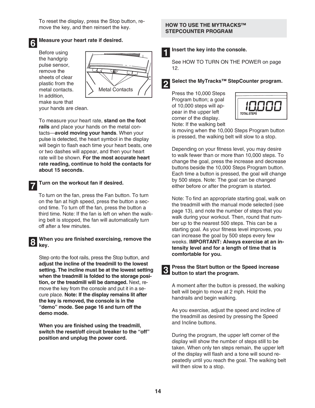 Image IMTL49105.0 user manual Measure your heart rate if desired, Turn on the workout fan if desired 