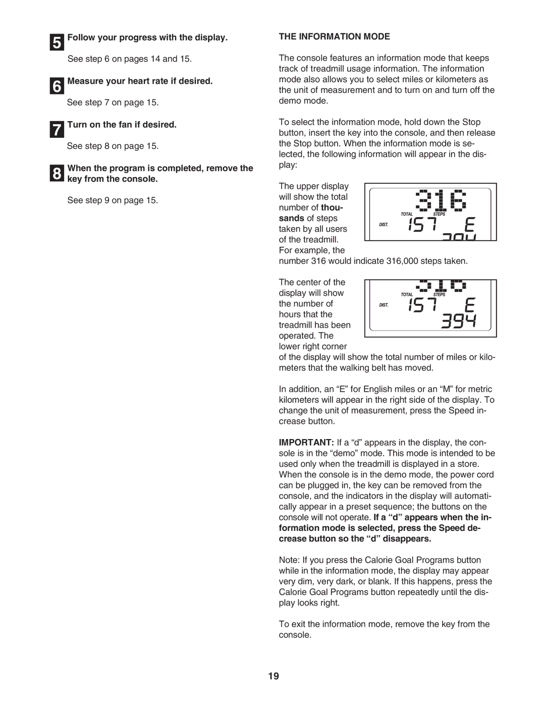 Image IMTL49606.0 user manual Information Mode 