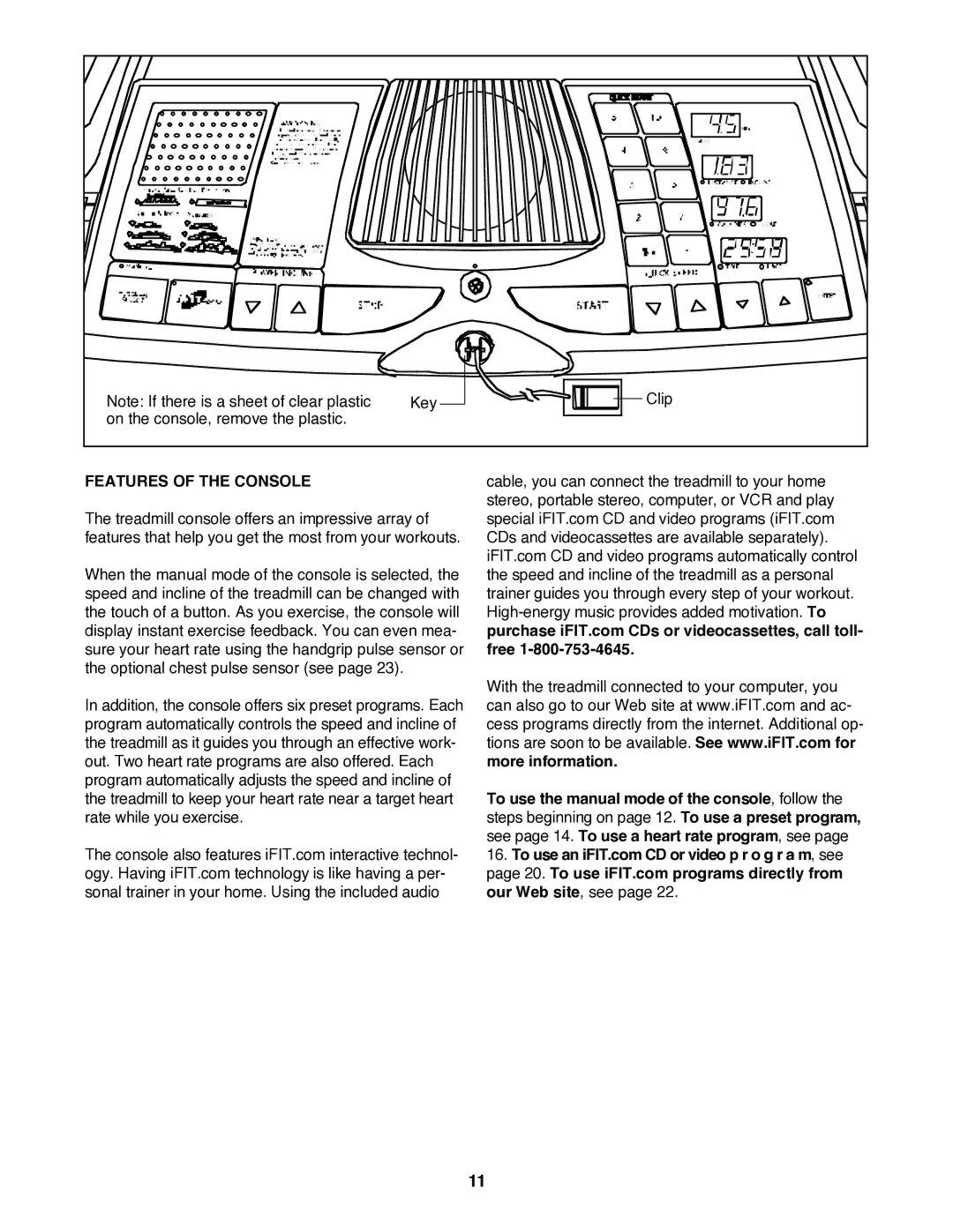 Image IMTL515040 user manual Features of the Console 