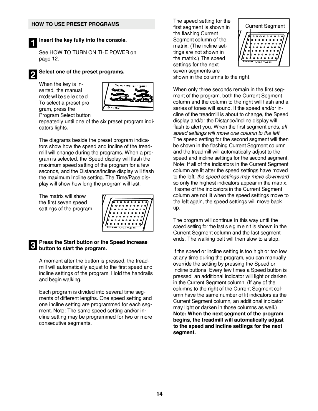 Image IMTL515040 user manual HOW to USE Preset Programs, Select one of the preset programs 