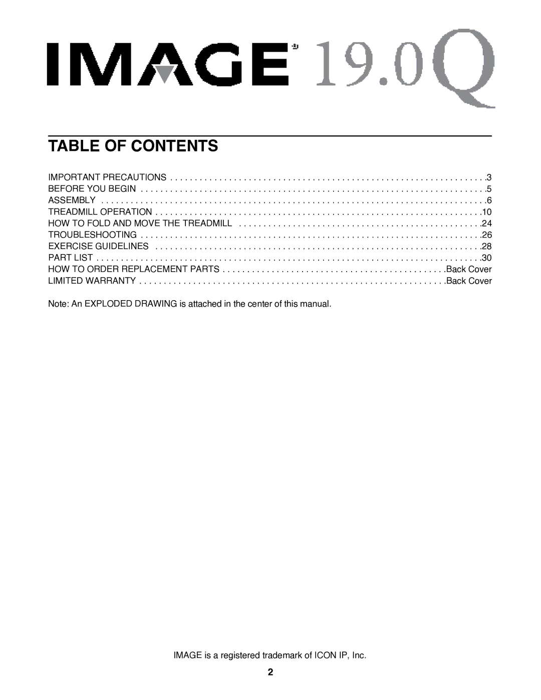 Image IMTL515040 user manual Table of Contents 