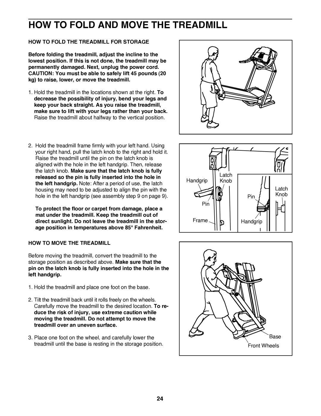 Image IMTL515040 HOW to Fold and Move the Treadmill, HOW to Fold the Treadmill for Storage, HOW to Move the Treadmill 