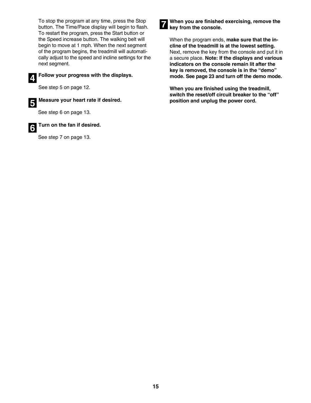 Image IMTL515041 user manual Follow your progress with the displays 