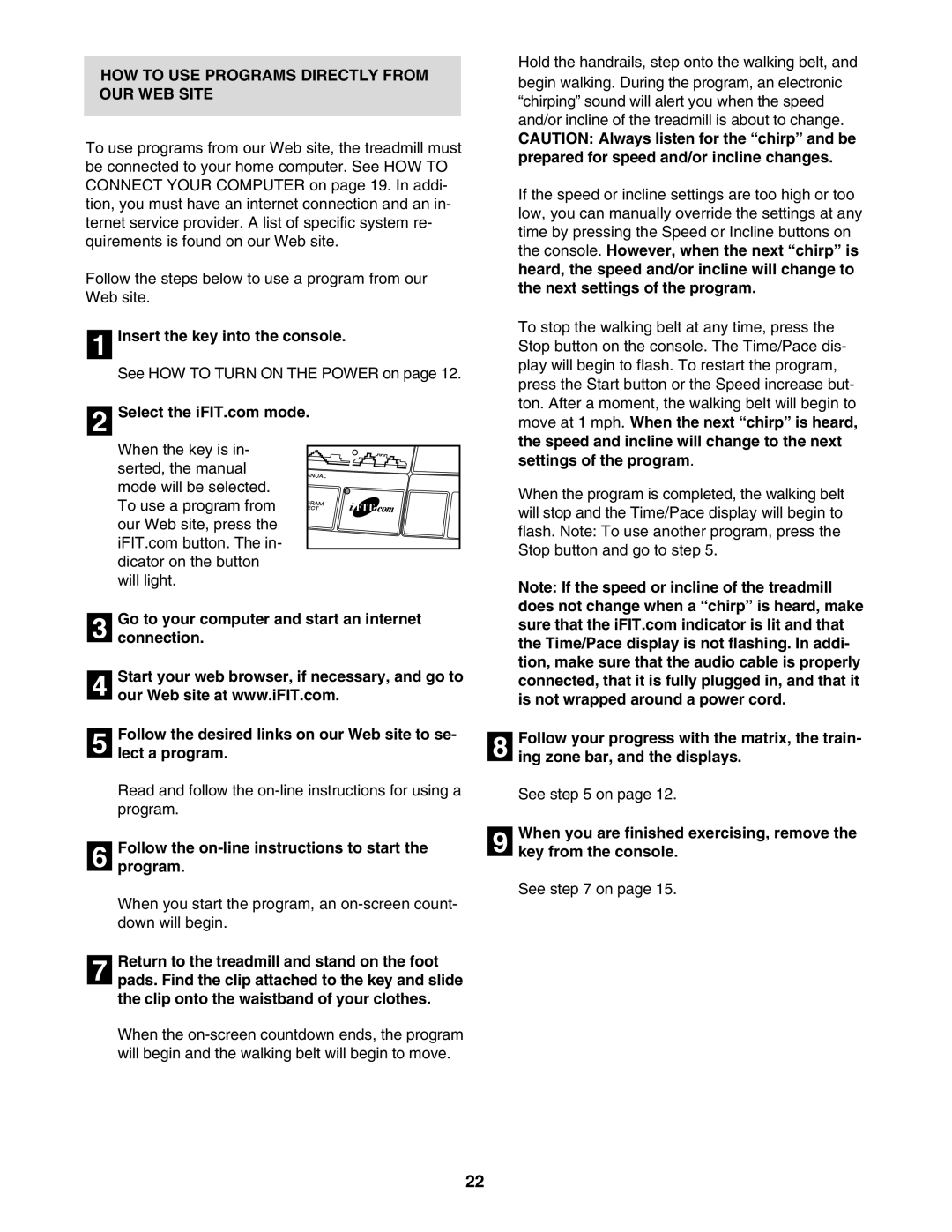 Image IMTL515041 HOW to USE Programs Directly from OUR WEB Site, Follow the on-line instructions to start Program 