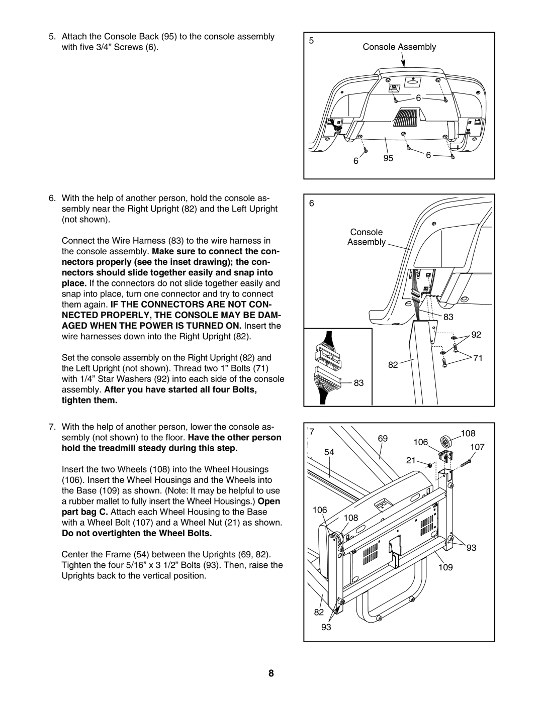 Image IMTL515041 user manual Do not overtighten the Wheel Bolts 