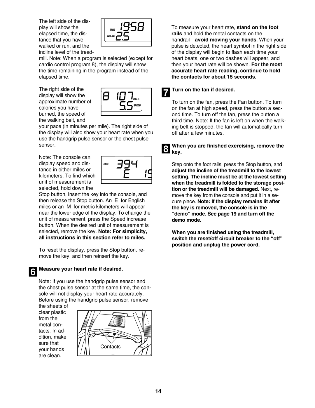 Image IMTL59105.0 user manual Measure your heart rate if desired, Turn on the fan if desired 